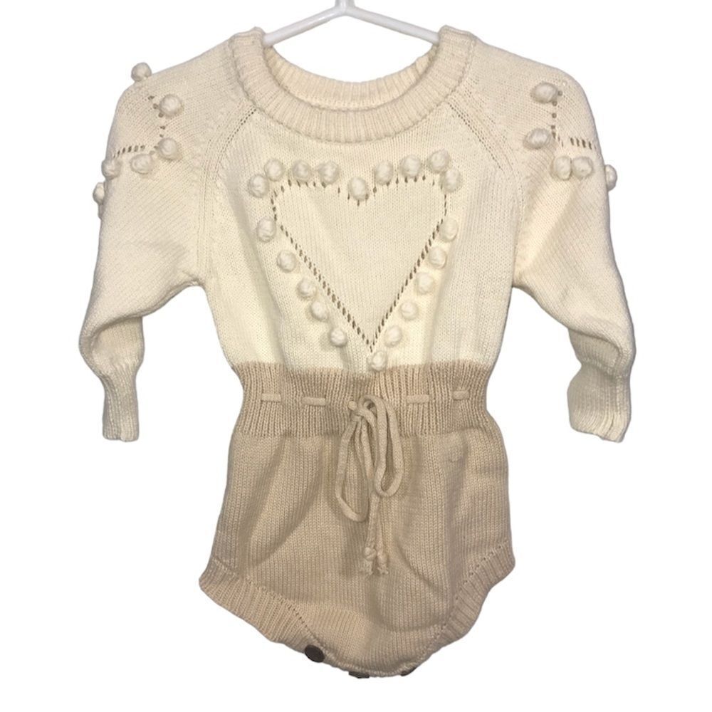 Knit Sweater Heart Onesie